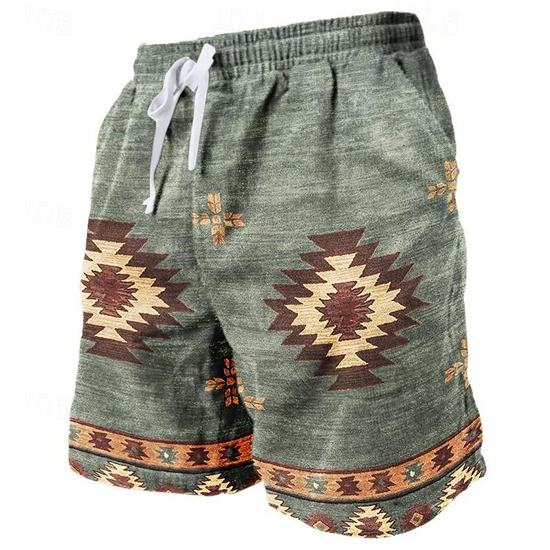 Kids Ethnic Fashion - Męskie szorty plażowe w stylu retro