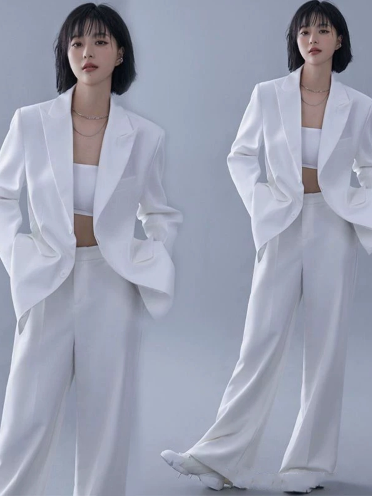 Ethnic Fashion Magazine - Biały garnitur, motyw, magazyn mody, osobista