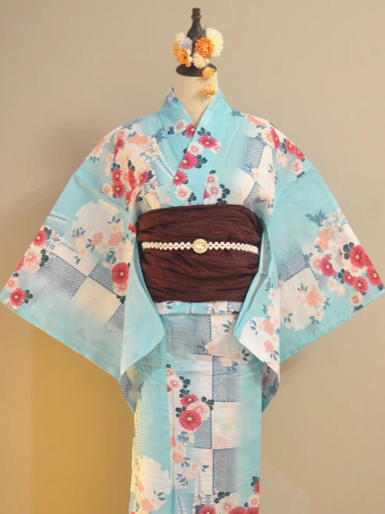 Ethnic Fashion Dress - Tradycyjne kimono yukata z bawełny i