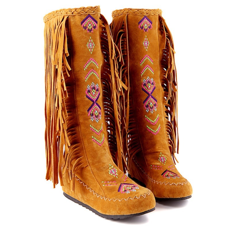 Botki z frędzlami, ręcznie rob – Ethnic Fashion In recenzja i cena