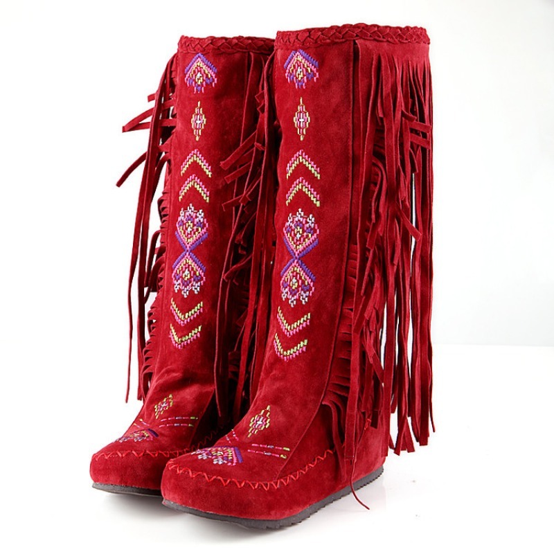 Botki z frędzlami, ręcznie rob – Ethnic Fashion In recenzja i cena