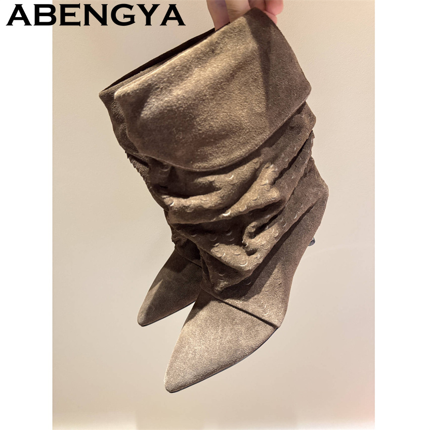 Damskie botki do połowy łydki, – Ethnic Fashion In recenzja i cena