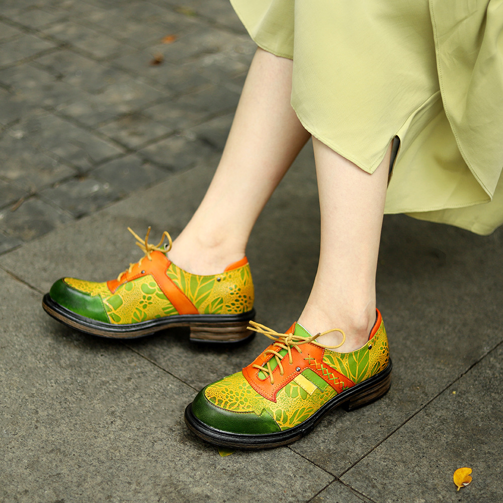 4cm Skórzane mokasyny damskie  – Ethnic Fashion Walk recenzja i cena