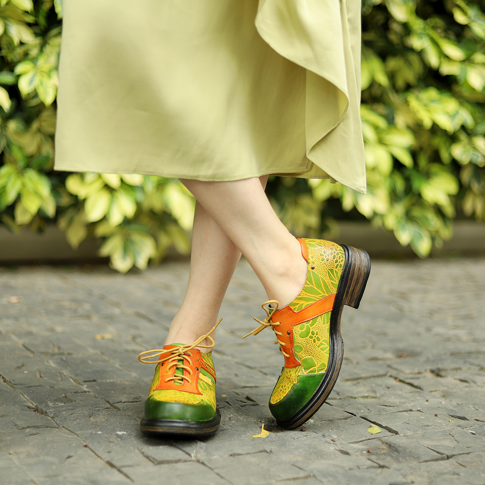 4cm Skórzane mokasyny damskie  – Ethnic Fashion Walk recenzja i cena