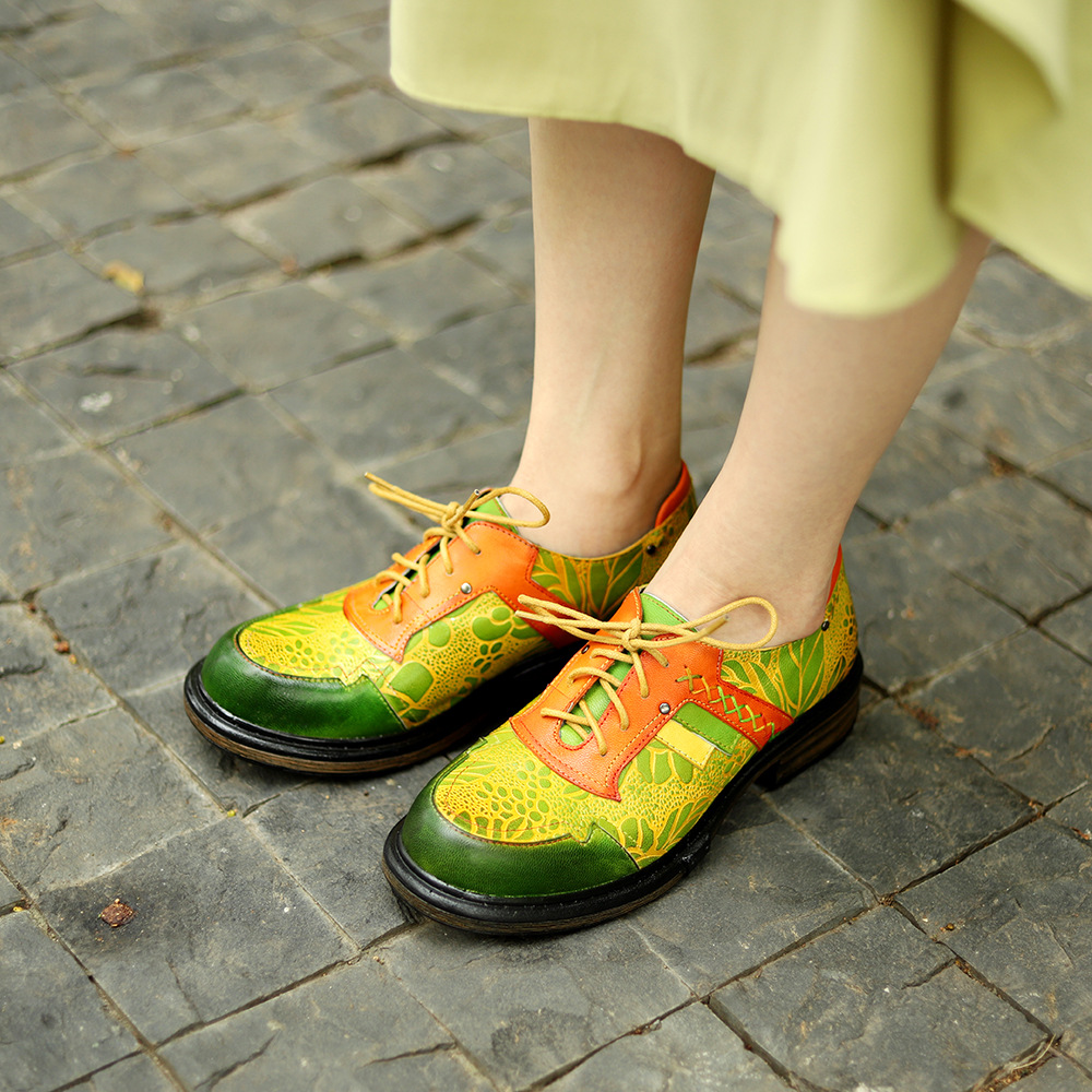 4cm Skórzane mokasyny damskie  – Ethnic Fashion Walk recenzja i cena